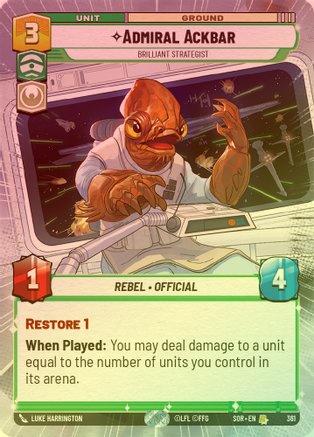 Admiral Ackbar - Brilliant Strategist (Hyperspace) - 361 - Rare (Foil)