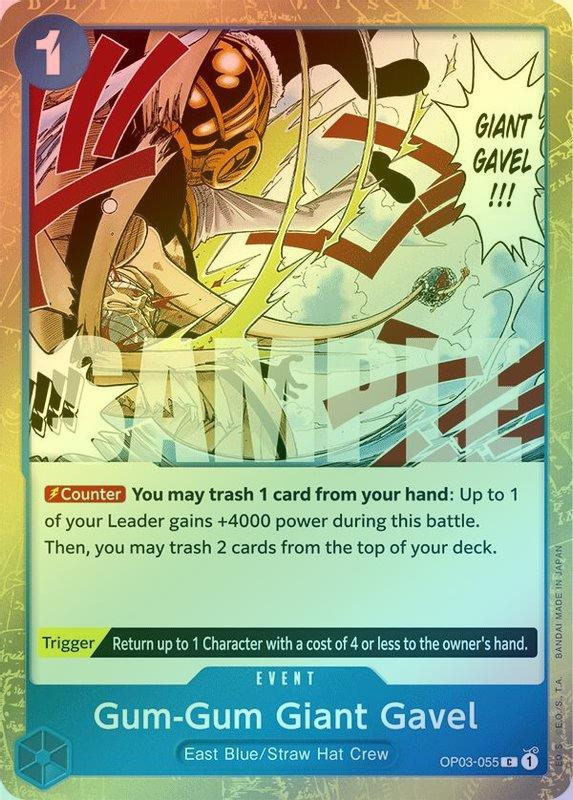Gum-Gum Giant Gavel (Jolly Roger Foil) - OP03-055 - Common