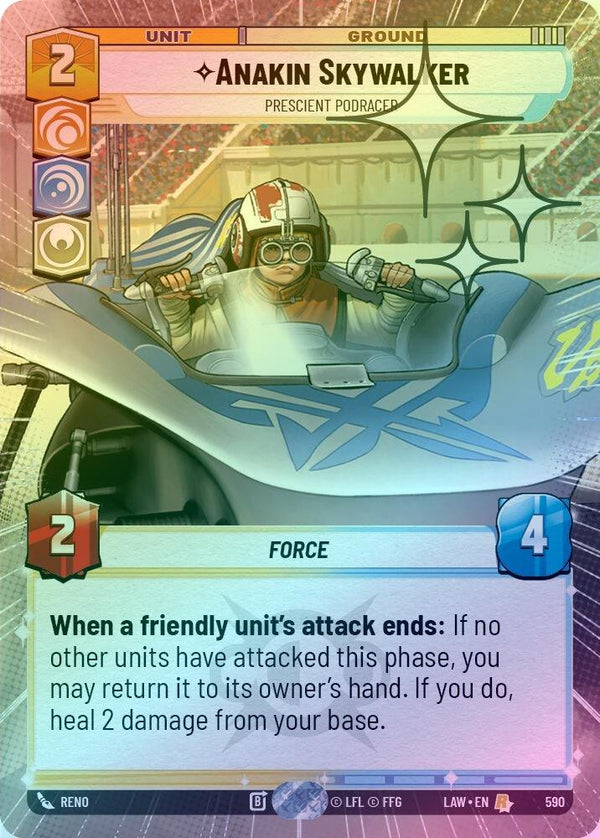 Anakin Skywalker - Prescient Podracer (Hyperspace Foil) - 590 - Rare (Foil)