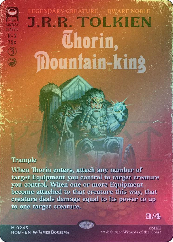 Thorin, Mountain-king - Book Cover (Foil) (HOB) (Pre-Order)
