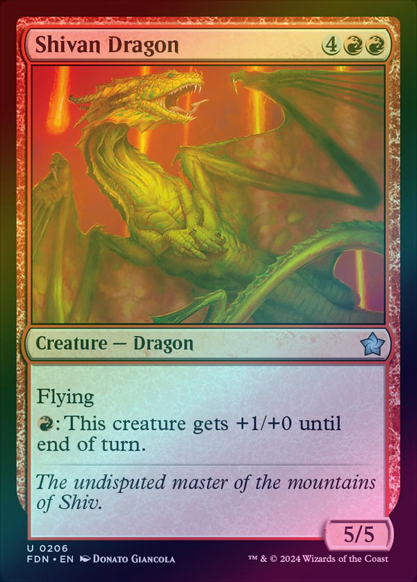 Shivan Dragon (Foil) (FDN)