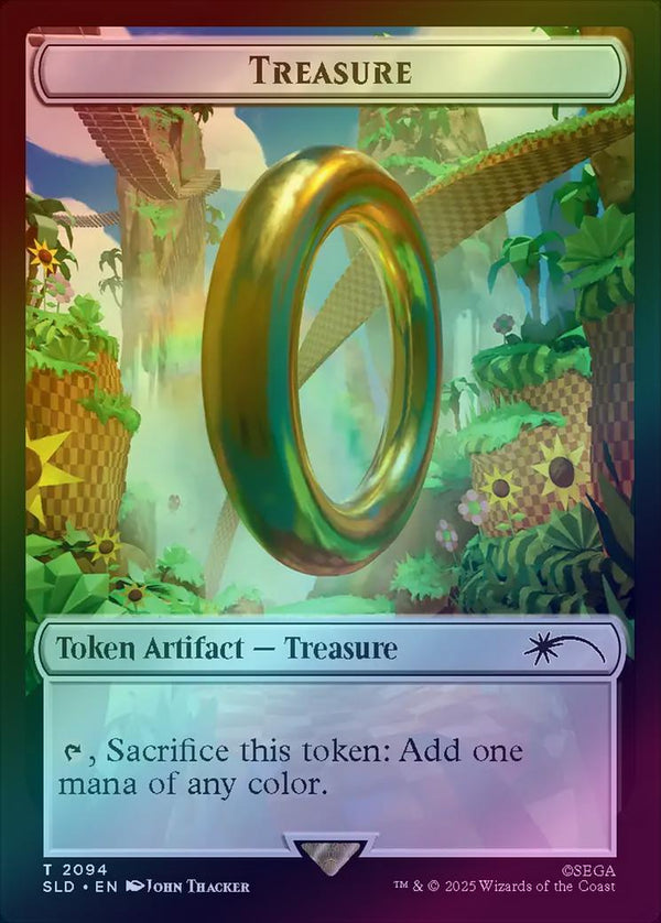 Treasure Token - Secret Lair x Sonic: Chasing Adventure (Rainbow Foil) (SLD)