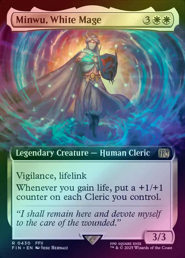 Minwu, White Mage - Extended Art (Foil) (FIN)