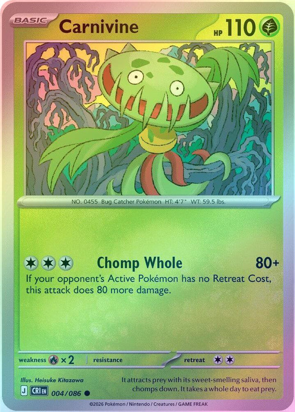Carnivine - 004/086 - Common - Reverse Holo