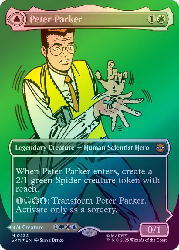 Peter Parker // Amazing Spider-Man - Borderless Classic Comic (Foil) (SPM)