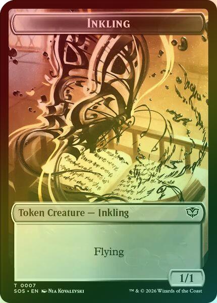 Inkling (007) // Spirit (011) Token (Foil) (TSOS)