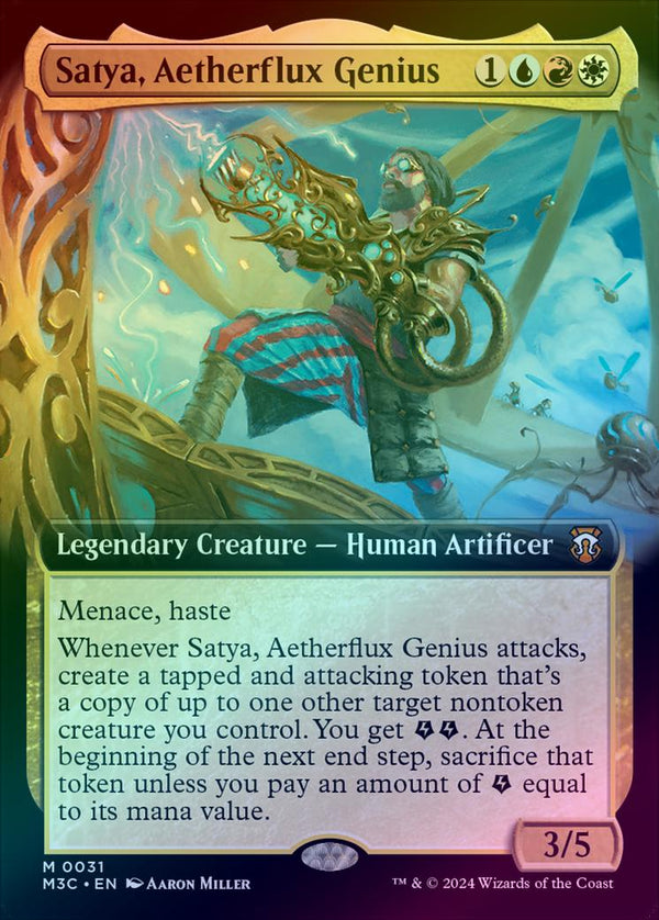 Satya, Aetherflux Genius - Extended Art (Foil) (M3C)