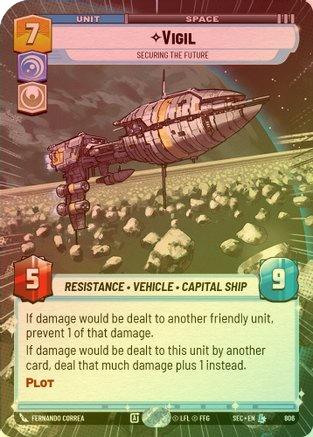 Vigil - Securing the Future (Hyperspace Foil) - 806 - Legendary (Foil)