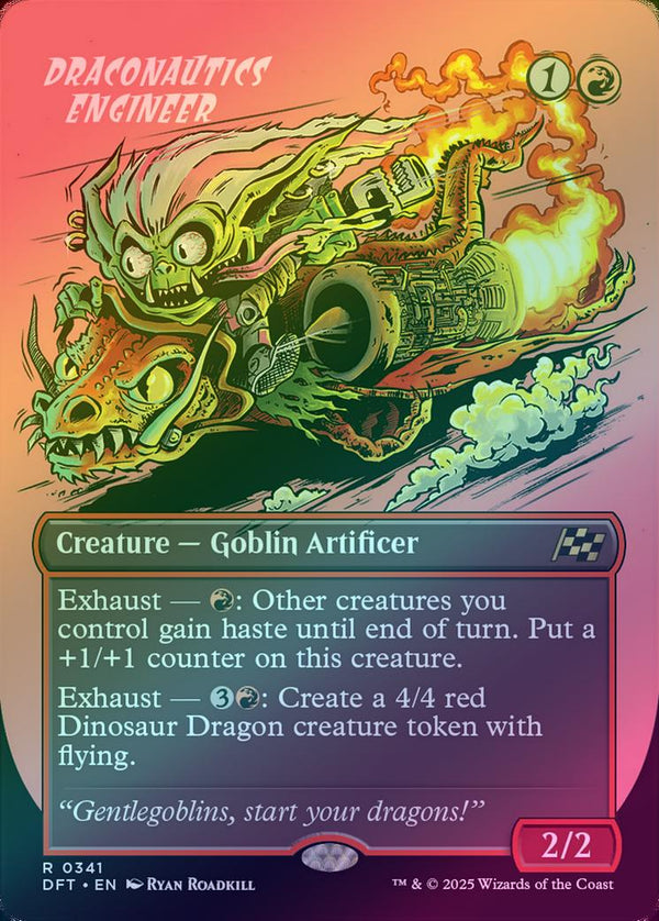 Draconautics Engineer - Borderless Rude Rider (Foil) (DFT)