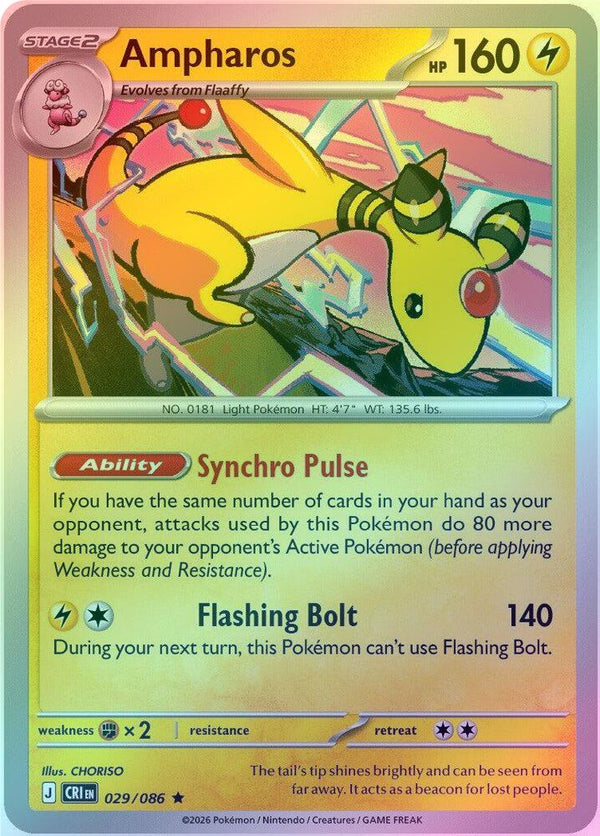 Ampharos - 029/086 - Rare - Reverse Holo