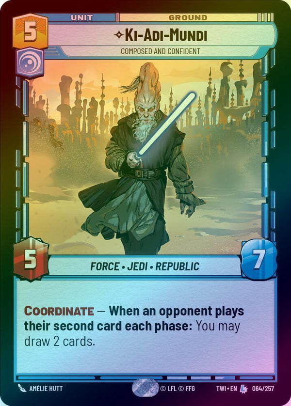 Ki-Adi-Mundi - Composed and Confident - 064/257 - Legendary (Foil)