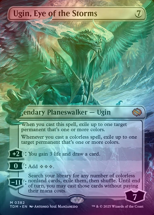 Ugin, Eye of the Storms - Reversible Borderless (Foil) (TDM)