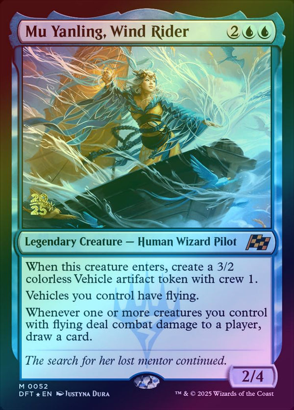 Mu Yanling, Wind Rider - Prerelease Promo (Foil) (PDFT)