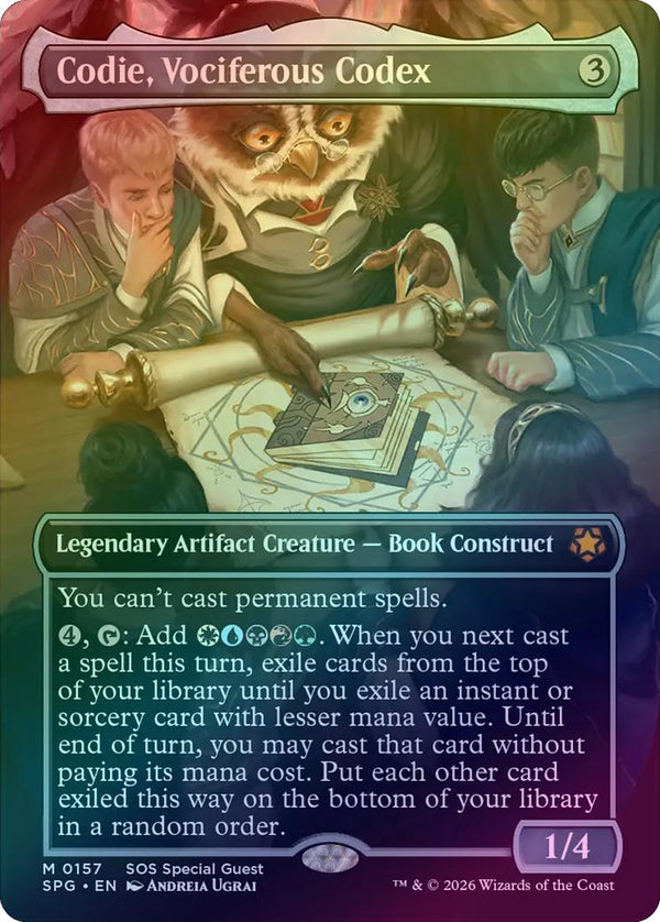 Codie, Vociferous Codex - Borderless (Foil) (SPG)