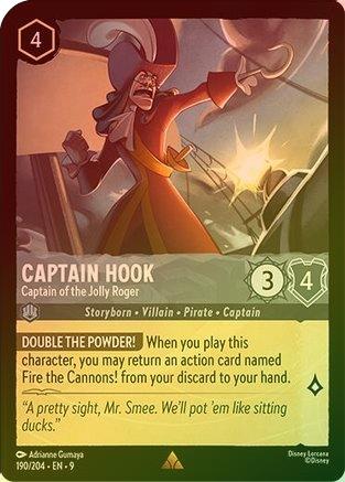 Captain Hook (Captain of the Jolly Roger) (Fabled Reprint) - 190/204 - Rare (Foil)