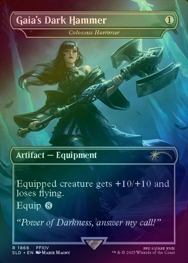 Gaia's Dark Hammer // Colossus Hammer - Secret Lair x FINAL FANTASY: Weapons (Rainbow Foil) (SLD)