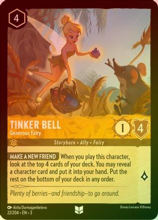 Tinker Bell (Generous Fairy) - 22/204 - Uncommon (Foil)