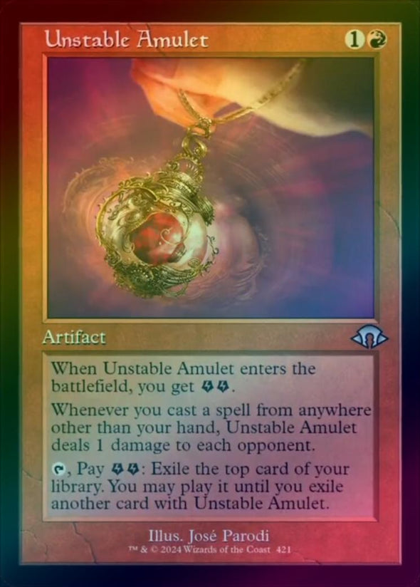 Unstable Amulet - Retro Frame (Foil) (MH3)