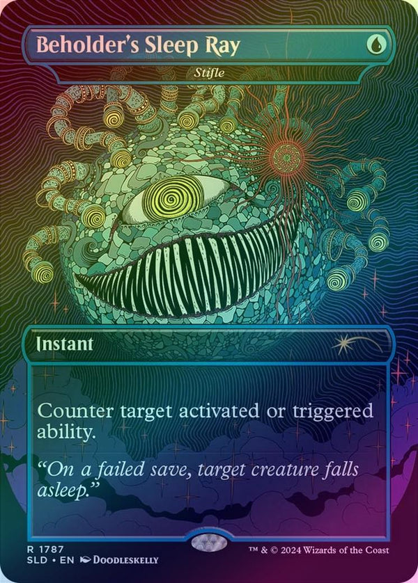 Beholder's Sleep Ray // Stifle - Death is in the Eye of the Beholder (Rainbow Foil) (SLD)