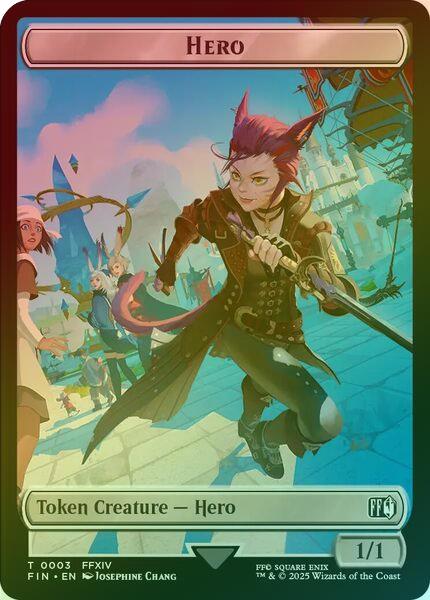Hero (003) // Copy (001) Token (Foil) (TFIN)