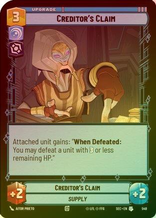 Creditor's Claim (Foil) - 549 - Uncommon (Foil)