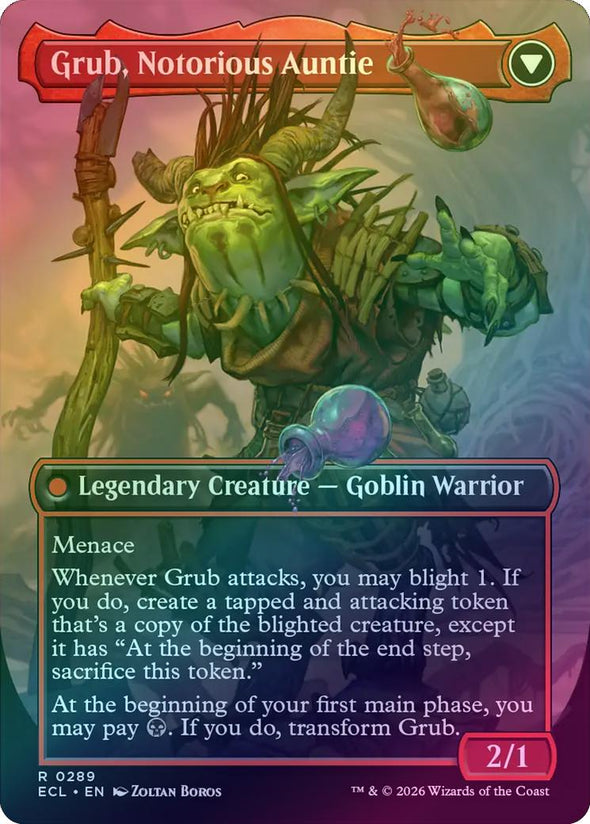 Grub, Storied Matriarch // Grub, Notorious Auntie - Borderless (Foil) (ECL)