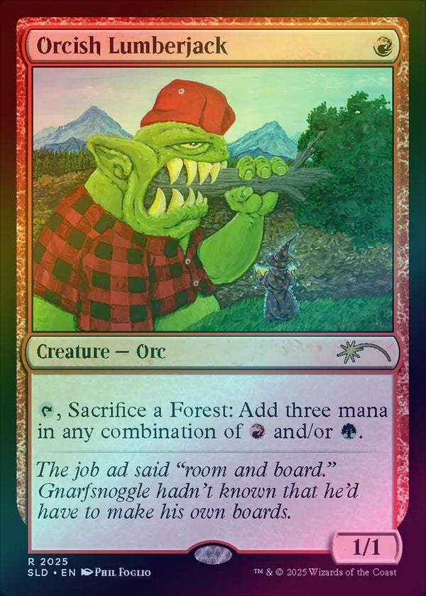 Orcish Lumberjack - Art Series: Phil Foglio (Rainbow Foil) (SLD)