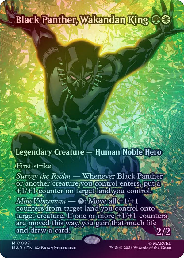 Black Panther, Wakandan King - Source Material Showcase (Foil) (MAR) (Pre-Order)