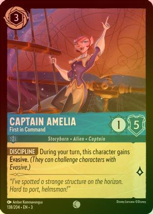 Captain Amelia (First in Command) - 138//204 - Common (Foil)