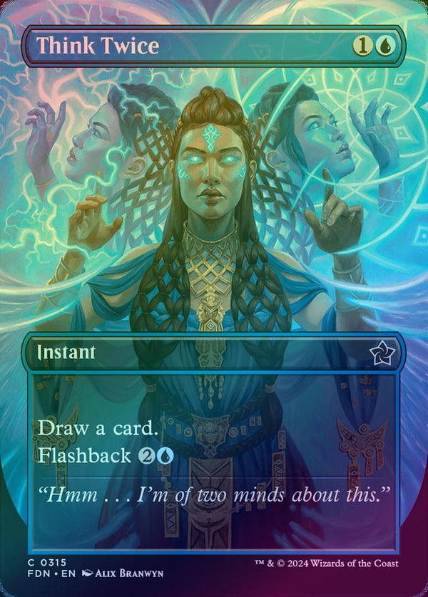 Think Twice - Borderless (Foil) (FDN)