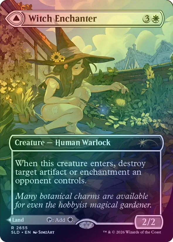 Witch Enchanter // Witch-Blessed Meadow - Witch's Familiar (Foil) (SLD)
