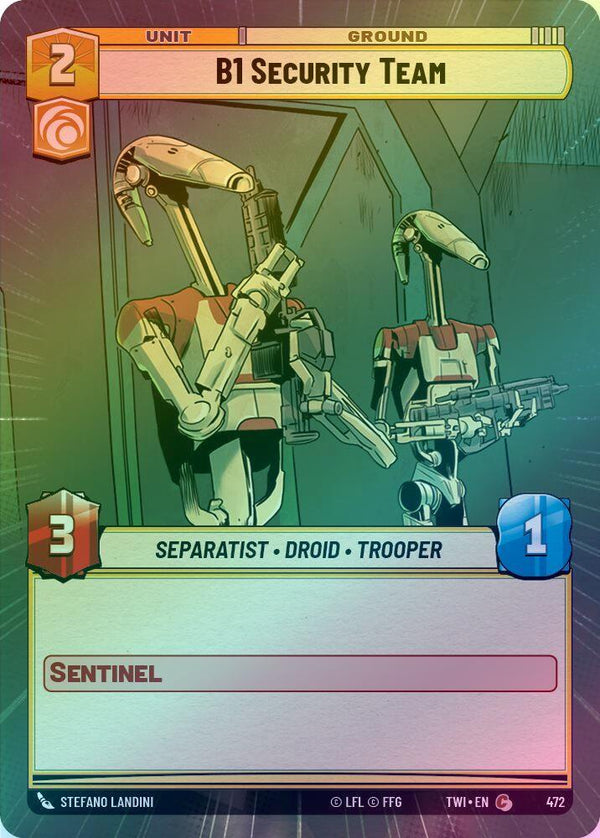 B1 Security Team (Hyperspace) - 472 - Common (Foil)