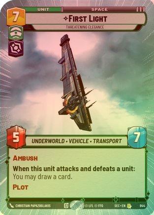 First Light - Threatening Elegance (Hyperspace Foil) - 844 - Rare (Foil)