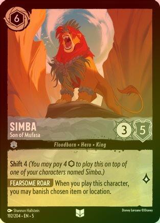 Simba (Son of Mufasa) - 192/204 - Uncommon (Foil)