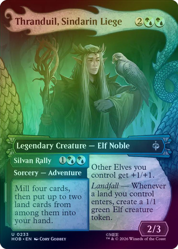 Thranduil, Sindarin Liege // Silvan Rally - Dragon Hoard Frame (Foil) (HOB) (Pre-Order)