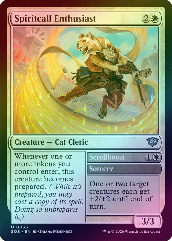 Spiritcall Enthusiast // Scrollboost (Foil) (SOS)