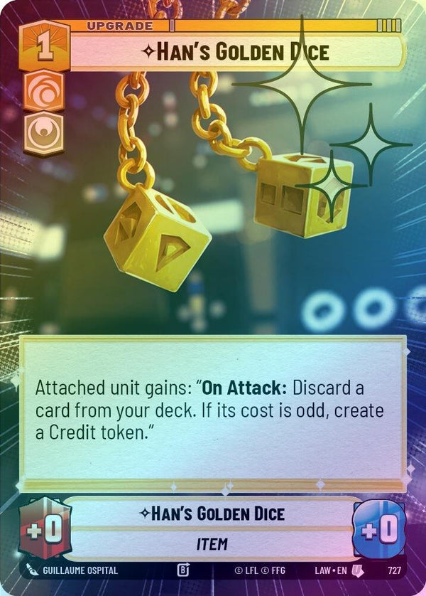Han's Golden Dice (Hyperspace Foil) - 727 - Uncommon (Foil)