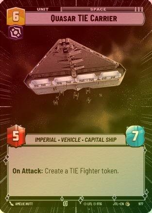 Quasar TIE Carrier (Hyperspace) - 977 - Common (Foil)