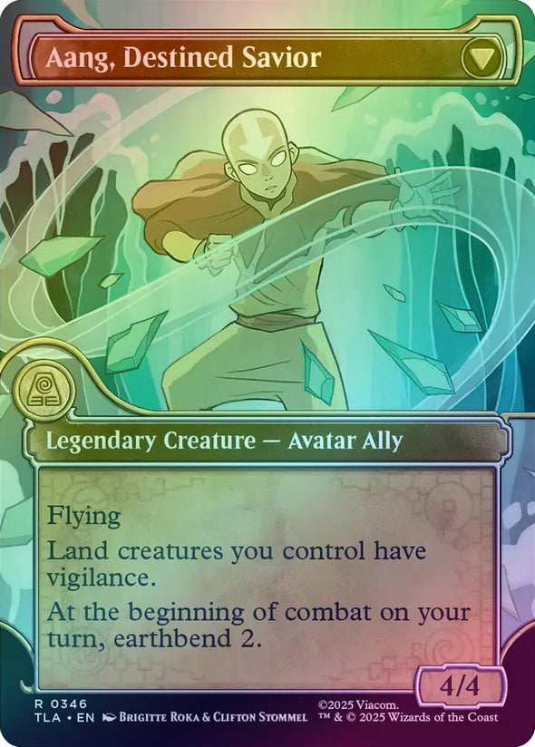 Aang, at the Crossroads // Aang, Destined Savior - Elemental Frame Showcase (Foil) (TLA)