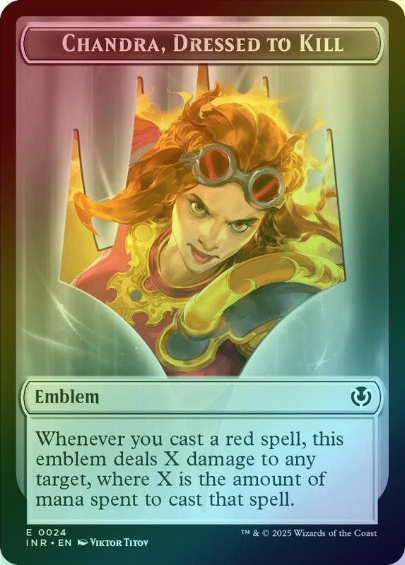 Human (014) // Emblem - Chandra, Dressed to Kill Token (Foil) (TINR)