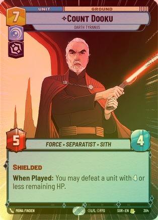 Count Dooku - Darth Tyranus (Hyperspace) - 304 - Rare (Foil)