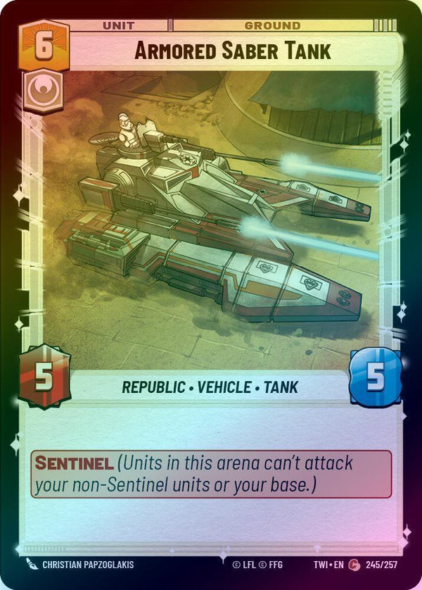 Armored Saber Tank - 245/257 - Common (Foil)