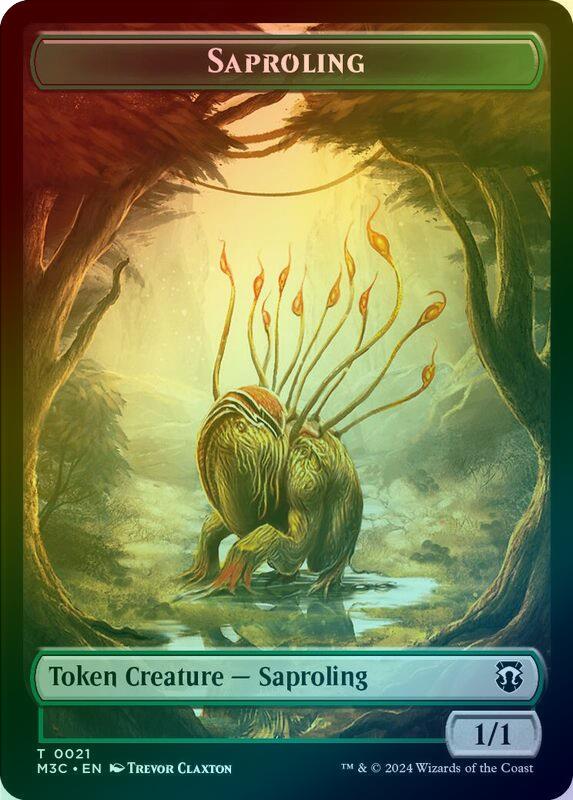 Tarmogoyf // Saproling Token (Ripple Foil) (TM3C)