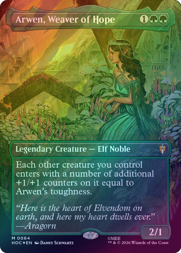 Arwen, Weaver of Hope - Borderless (Surge Foil) (HOC) (Pre-Order)
