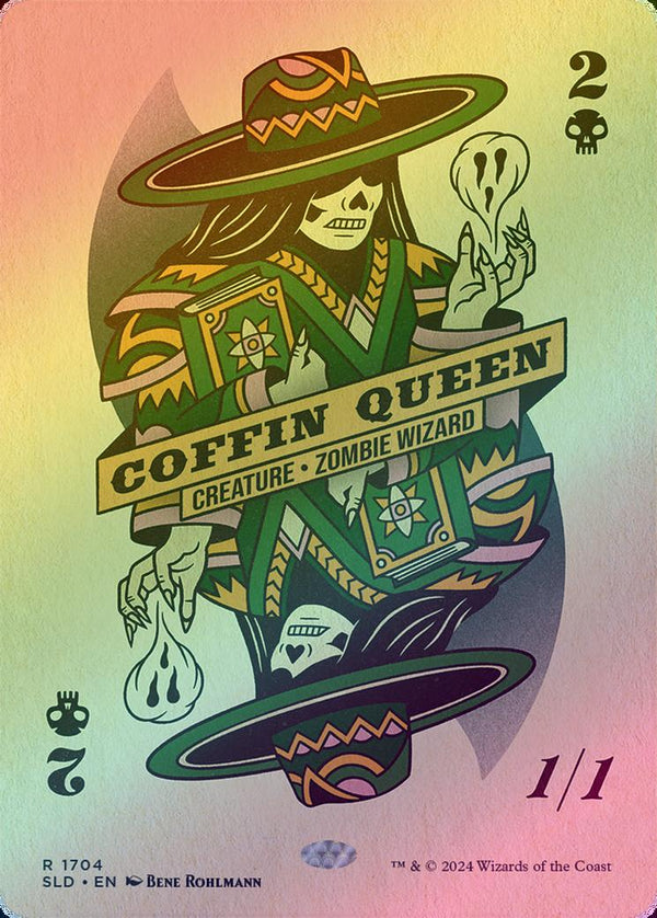 Coffin Queen - Poker Faces  (Rainbow Foil) (SLD)