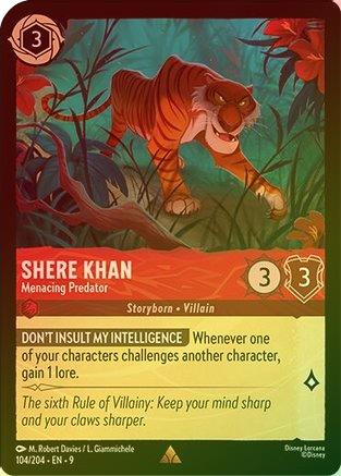 Shere Khan (Menacing Predator) (Fabled Reprint) - 104/204 - Rare (Foil)
