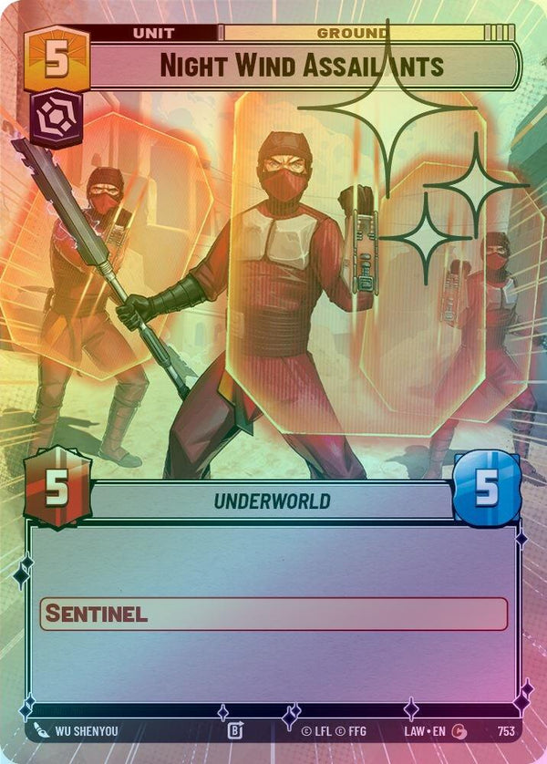 Night Wind Assailants (Hyperspace Foil) - 753 - Common (Foil)