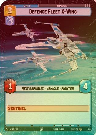 Defense Fleet X-Wing (Hyperspace Foil) - 816 - Common (Foil)