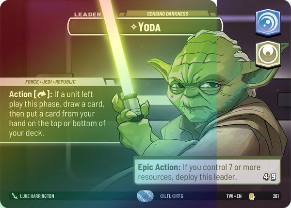 Yoda - Sensing Darkness (Showcase) - 261 - Rare (Foil)