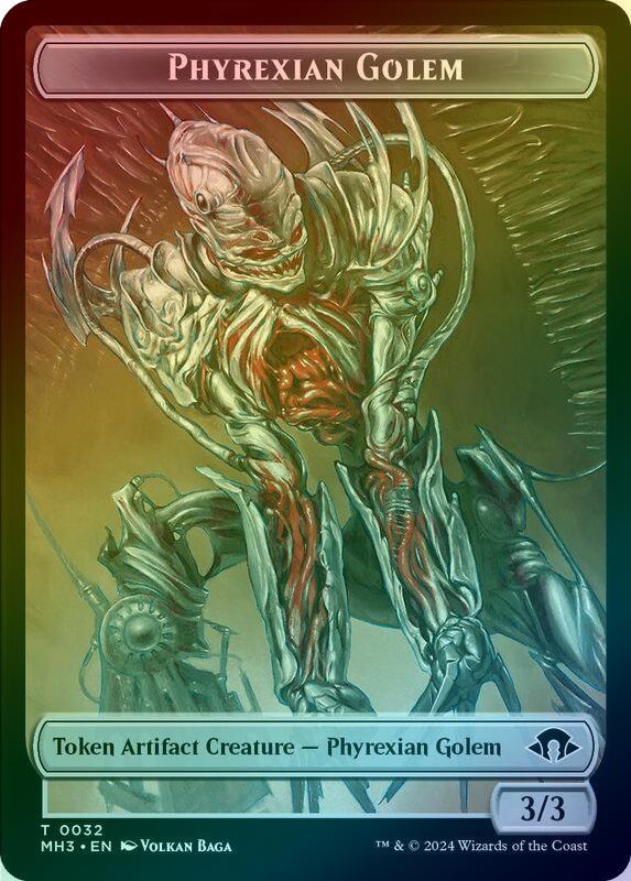 Phyrexian Germ // Phyrexian Golem Token (Foil) (TMH3)